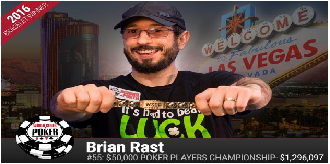 Brian Rast wins his Third Gold Bracelet at event#55 for $1,296,097